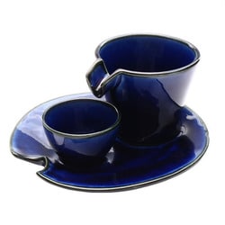 美濃焼 カネコ小兵 シズル 冷酒セット 茄子紺 Y555-0002