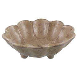 美濃焼 カネコ小兵 輪花 ボウル 10cm 茶練 Y555-0010