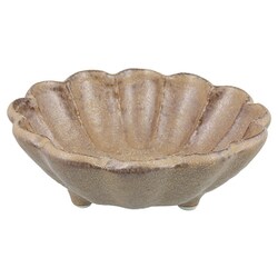 美濃焼 カネコ小兵 輪花 ボウル 12cm 茶練 Y555-0013