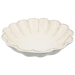 美濃焼 カネコ小兵 輪花 ボウル 21cm 白練 Y555-0021