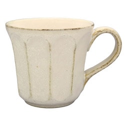 美濃焼 カネコ小兵 輪花 マグカップ 白練 Y555-0025