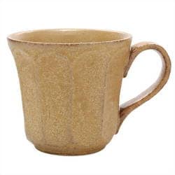 美濃焼 カネコ小兵 輪花 マグカップ 茶練 Y555-0029