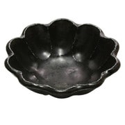 美濃焼 カネコ小兵 輪花 ボウル 10cm 黒練 Y555-0041