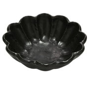 美濃焼 カネコ小兵 輪花 ボウル 12cm 黒練 Y555-0042