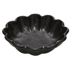美濃焼 カネコ小兵 輪花 ボウル 16cm 黒練 Y555-0043