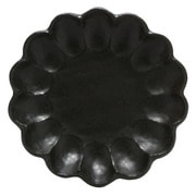 美濃焼 カネコ小兵 輪花 プレート 21cm 黒練 Y555-0047