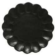 美濃焼 カネコ小兵 輪花 プレート 24cm 黒練 Y555-0048