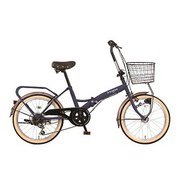 折りたたみ自転車 ルネシック206-C 20インチ 外装6段 常時点灯ライト ダークブルー MK-21-024