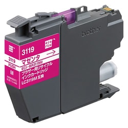 互換リサイクルインクカートリッジ ブラザー LC3119M マゼンタ（顔料） インク残量表示対応 ECI-BR3119M