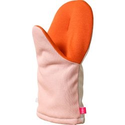 グッとつかめる耐熱ミトン大 ピンク・グレー