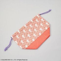 FINAL FANTASY 和雑貨シリーズ 巾着 モーグリ 薄紅 [キャラクターグッズ]