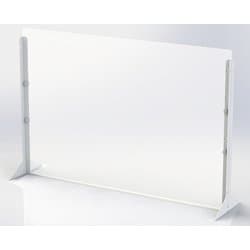 デスクトップパーティション 900×600サイズ シボ入り乳白色パネル PTS-PP9060MW