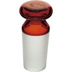 001730-1520A 共通摺合平栓 茶褐色 15/20