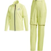 AD20SS GKI54 YE FI7902 J/S [ADIDAS ハイストレッチレインスーツ レディース Sサイズ ソーラーイエロー]