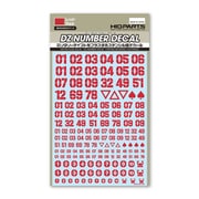 DZN-RED DZナンバーデカール レッド 1枚入 [デカール]