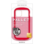 LPIS20PLCRD [iPhone 12 mini 用 「PALLET CLEAR Flat」 耐衝撃ハイブリッドケース レッド]