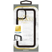 LPIS20SGRBK [iPhone 12 mini 用 「SHELL GLASS Round」 背面3Dガラスシェルケース ブラック]