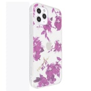 74603-2 [iPhone 12 mini 用 TPUクリアケース rienda Fall Flower/ロイヤルパープル]