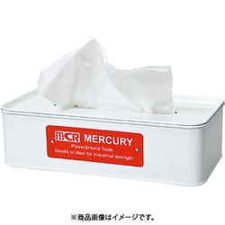 ティッシュボックス ブリキ ホワイト MEBUTBWH