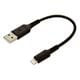 USB Type-A to Lightningケーブル 充電・通信 MFi認証 2.4A 10cm ブラック R01CAAL2A02BK