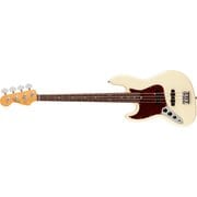 American Professional II Jazz Bass Left-Hand Rosewood Fingerboard Olympic White
