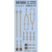 KW332012 WW.II アメリカ軍爆撃機 B-17Gシートベルトセット 3Dデカール [1/32スケール エアクラフト用デカール]