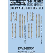KW348001 WW.II ドイツ空軍戦闘機シートベルトセット 3Dデカール [1/48スケール エアクラフト用デカール]