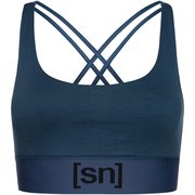 MOTION TOP レディース定番カップ付きモーショントップブラトップ M87 SNW008870pa W ダークブルー XSサイズ [スポーツブラ]