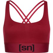 MOTION TOP レディース定番カップ付きモーショントップブラトップ M87 SNW008870pa W レッド Mサイズ [スポーツブラ]