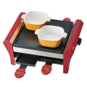 卓上調理器 Raclette ＆ Fondue Maker Grand Melt（ラクレット＆フォンデュメーカー グランメルト） ヒーター式 ホットプレート調理・上下2段調理可能 レッド RRF-2R