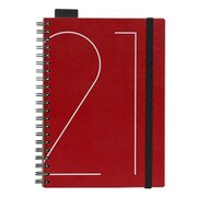 2021年 ダイアリー 12月始まり マンスリー B6サイズ リングノート CUOIO レッド DMB61-C1-23