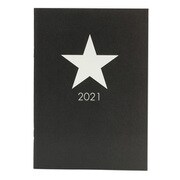 2021年 ダイアリー 12月始まり マンスリー B6サイズ ノート STAR ブラック DME-S1-02