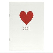 2021年 ダイアリー 12月始まり マンスリー A5サイズ ノート CUORE ホワイト DMD-H1-01