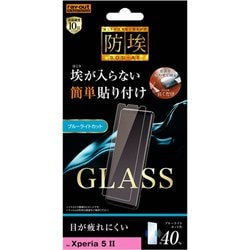 RT-XP5M2F/BSMG [Xperia 5 II 用 ガラスフィルム 防埃 10H ソーダガラス ブルーライトカット]