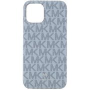 MKSIPBAWPIP2061 [iPhone 12/iPhone 12 Pro 用 ケース MICHAEL KORS - SLIM WRAP CASE SIGNATURE Pale Blue Admiral]
