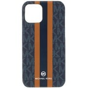 MKSPAMLWPIP2054 [iPhone 12 mini 用 ケース MICHAEL KORS - SLIM WRAP STRIPE Admiral]