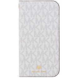 MKSTBGWFLIP2054 [iPhone 12 mini 用 ケース MICHAEL KORS - FOLIO CASE SIGNATURE TASSEL CHARM Bright White]