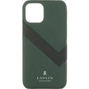 LCSWDKGWPIP2054 [iPhone 12 mini 用 ケース LANVIN COLLECTION - SLIM WRAP SAFFIANO Dark Green]