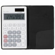 手帳タイプ電卓 税率切り替え 12桁 ホワイト KCL-130W