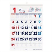 203421-01 [2021年版 ベーシック もじデカカレンダーA3 ホワイト]