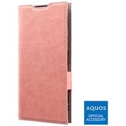 AQUOS sense4/AQUOS sense 5G 用 薄型PUレザーフラップケース PRIME ピンク LP-20WQ1PRIPK