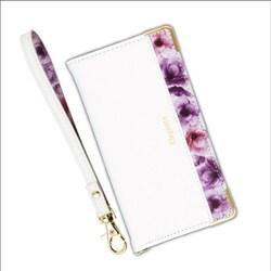 BL-IP1254-1WH [iPhone 12 mini 用 Elegante（エレガンテ） フラワー 手帳型ケース ホワイト]