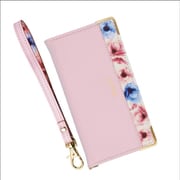 BL-IP1254-2PK [iPhone 12 mini 用 Elegante（エレガンテ） フラワー 手帳型ケース ピンク]