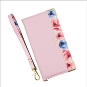 BL-IP1261-2PK [iPhone 12/iPhone 12 Pro 用 Elegante（エレガンテ） フラワー 手帳型ケース ピンク]