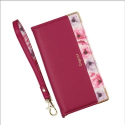 BL-IP1261-3RB [iPhone 12/iPhone 12 Pro 用 Elegante（エレガンテ） フラワー 手帳型ケース ラズベリー]