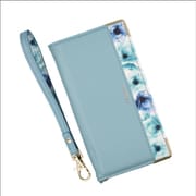 BL-IP1261-5CB [iPhone 12/iPhone 12 Pro 用 Elegante（エレガンテ） フラワー 手帳型ケース クラウディブルー]