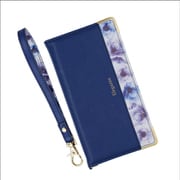 BL-IP1261-6NV [iPhone 12/iPhone 12 Pro 用 Elegante（エレガンテ） フラワー 手帳型ケース ネイビー]