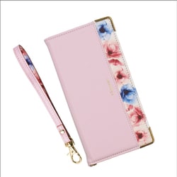 BL-IP1267-2PK [iPhone 12 Pro Max 用 Elegante（エレガンテ） フラワー 手帳型ケース ピンク]