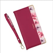 BL-IP1267-3RB [iPhone 12 Pro Max 用 Elegante（エレガンテ） フラワー 手帳型ケース ラズベリー]