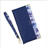 BL-IP1267-6NV [iPhone 12 Pro Max 用 Elegante（エレガンテ） フラワー 手帳型ケース ネイビー]